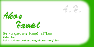 akos hampl business card